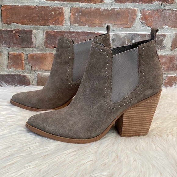 Marc Fisher Bellie Studded Suede Pull-on Booties, Size 10 - Picture 6 of 16